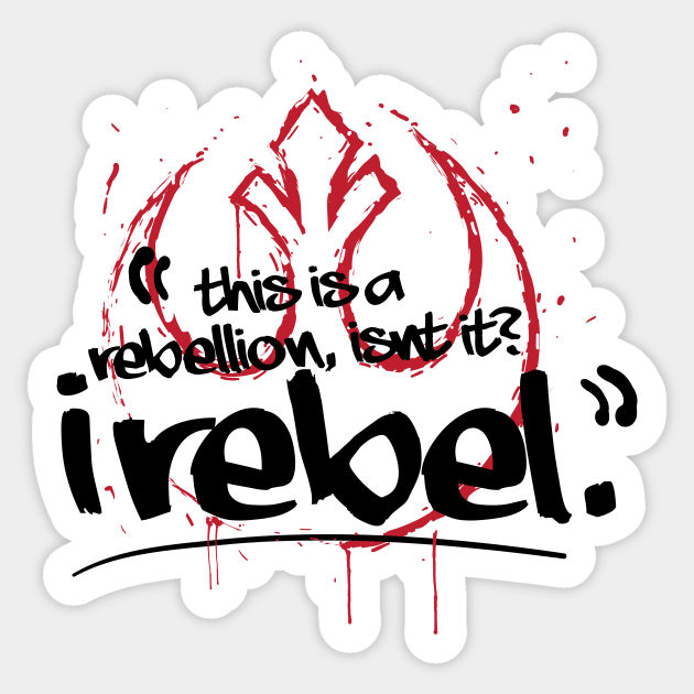 iRebel - Black Alternate Sticker by ReidDesigns